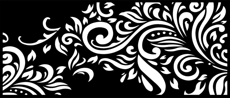Panel Ogrodzeniowy Metalowy – Motyw Roślinny Ornament – Wzór "3000" – Kolekcja Natura – Na Wymiar
