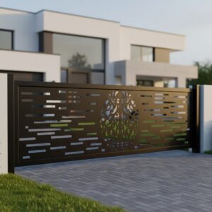 Wypełnienie do Bramy i Furtki – Panel Laserowy na Wymiar – Wzór "1068" – Surowy