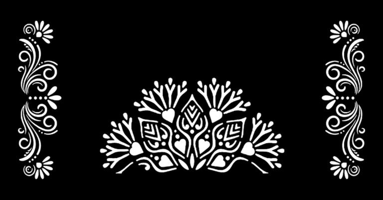 Panel Metalowy – Wzór "1114" – Motif Florystyczny – Regionalny Wzór Ludowy