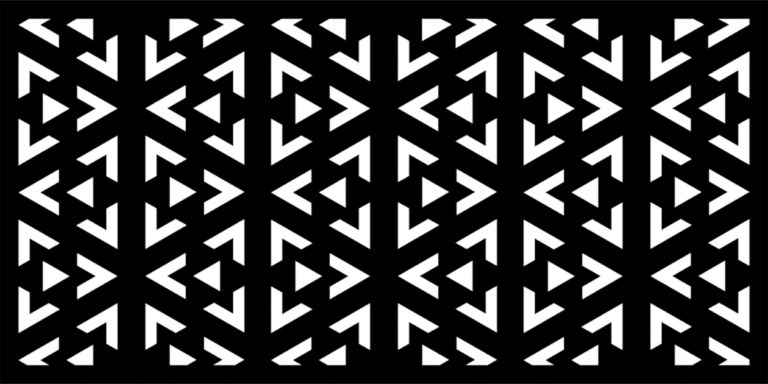 Panel Metalowy – Wzór "1132" – Geometria Trójkąty Strzałki – Ażur CNC