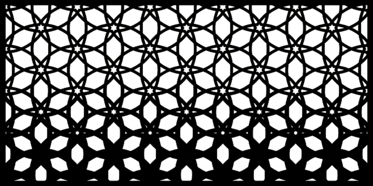 Panel Metalowy – Wzór "1138" – Gradient Mozaika Rozety – Ażur Wycinany CNC