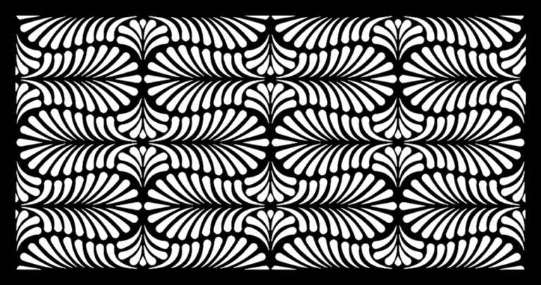 Panel Metalowy – Wzór "1142" – Geometria Art Deco Wachlarze – Ażur CNC