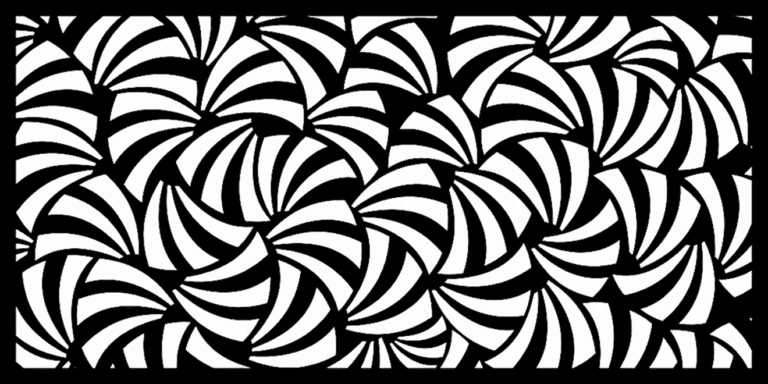 Panel Metalowy – Wzór "1144" – Geometria Wachlarze Fale – Ażur Wycinany CNC