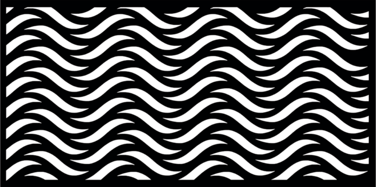 Panel Metalowy – Wzór "1155" – Geometria Poziome Fale – Ażur Wycinany CNC