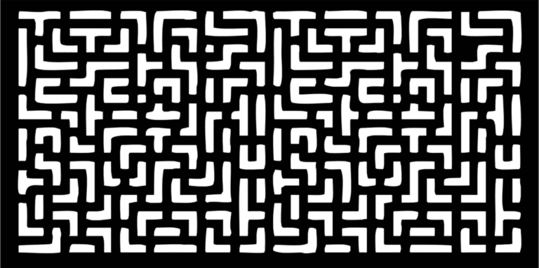 Panel Metalowy – Wzór "1156" – Geometria Labirynt Meander – Ażur Wycinany CNC