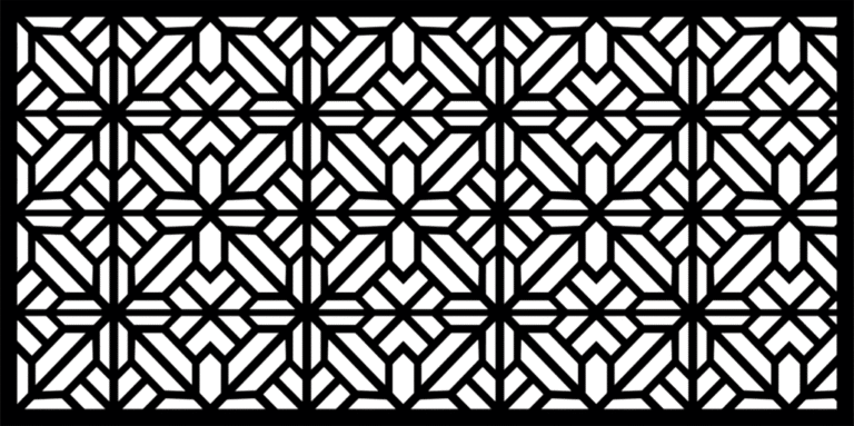 Panel Metalowy – Wzór "1158" – Geometria Rozeta Maroko – Ażur Wycinany CNC