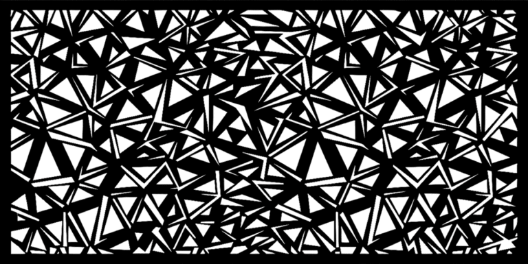 Panel Metalowy – Wzór "1160" – Geometria Trójkąty LowPoly – Ażur Wycinany CNC