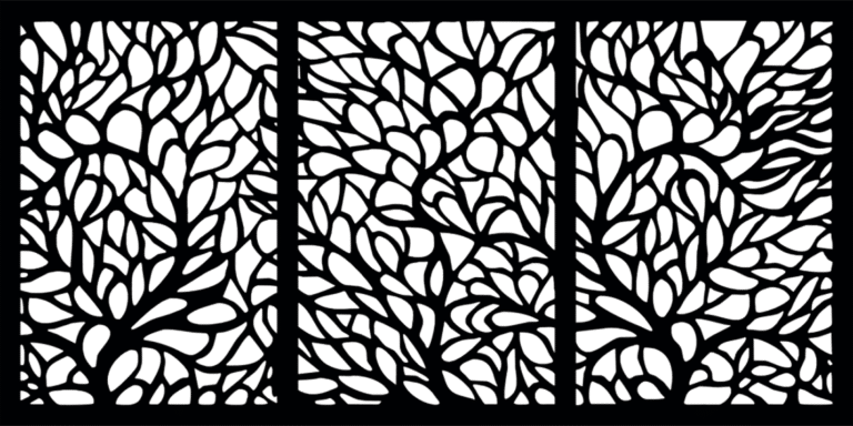 Panel Metalowy – Wzór "1162" – Geometria Voronoi Ażur – Wycinany Laserem CNC