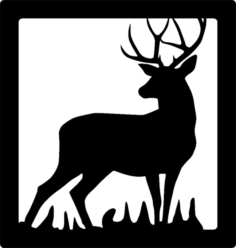 Panel Ogrodzeniowy Metalowy – Wzór "2178" (Władca Polany) – Motyw Sylwetka Jelenia Byka – Kolekcja Natura – Na Wymiar