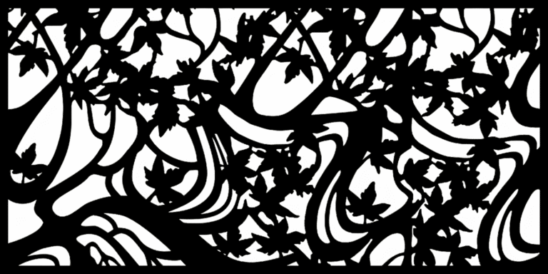 Panel Metalowy – Wzór "3095" – Natura Pnącza Liście – Ażur Wycinany CNC