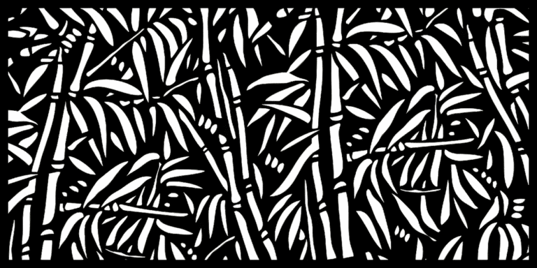 Panel Metalowy – Wzór "3096" – Natura Bambus Liście – Ażur Wycinany CNC