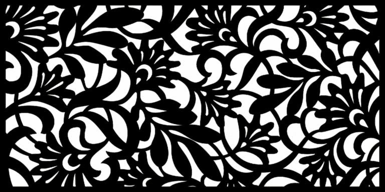 Panel Metalowy – Wzór "3103" – Natura Kwiaty Haft – Ażur Wycinany CNC