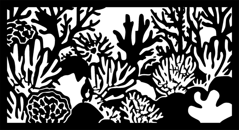 Panel Ogrodzeniowy Metalowy – Motyw Morski (Skarby Oceanu) – Wzór "3065" – Kolekcja Natura – Na Wymiar