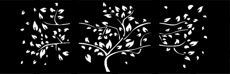 Panel Metalowy – Wzór "3116" – Natura Drzewo Liście – Wycinany Laserem CNC